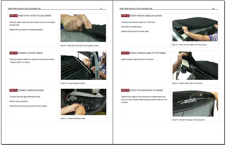 Audi Convertible Top Installation Instructions